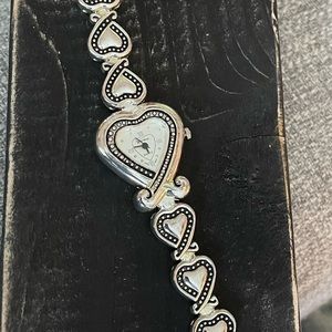 Brighton "Heart" Watch and Cloth Bag